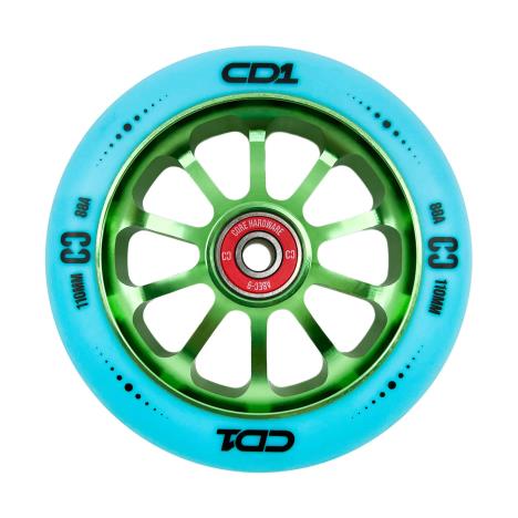 CORE CD1 Spoked Stunt Scooter Wheels 110mm - Blue/Lime £49.99